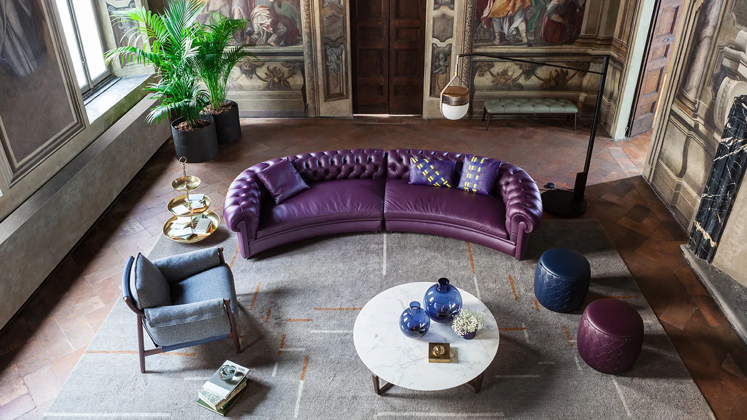 Chester Line 2 Seater Sectional Curved Sofa