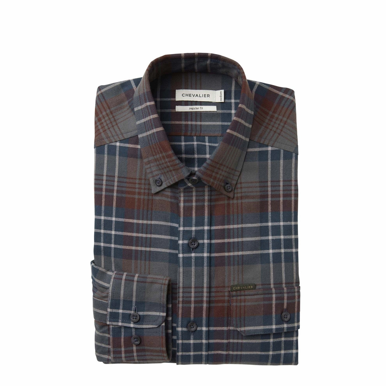 Hot Price Drop Save More Online Chevalier Falcon Flannel Shirt Rust Checked