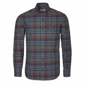 Chevalier Falcon Flannel Shirt Rust Checked Clearance Event Today