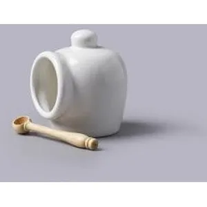 CKS Salt Pig Small White & Spoon