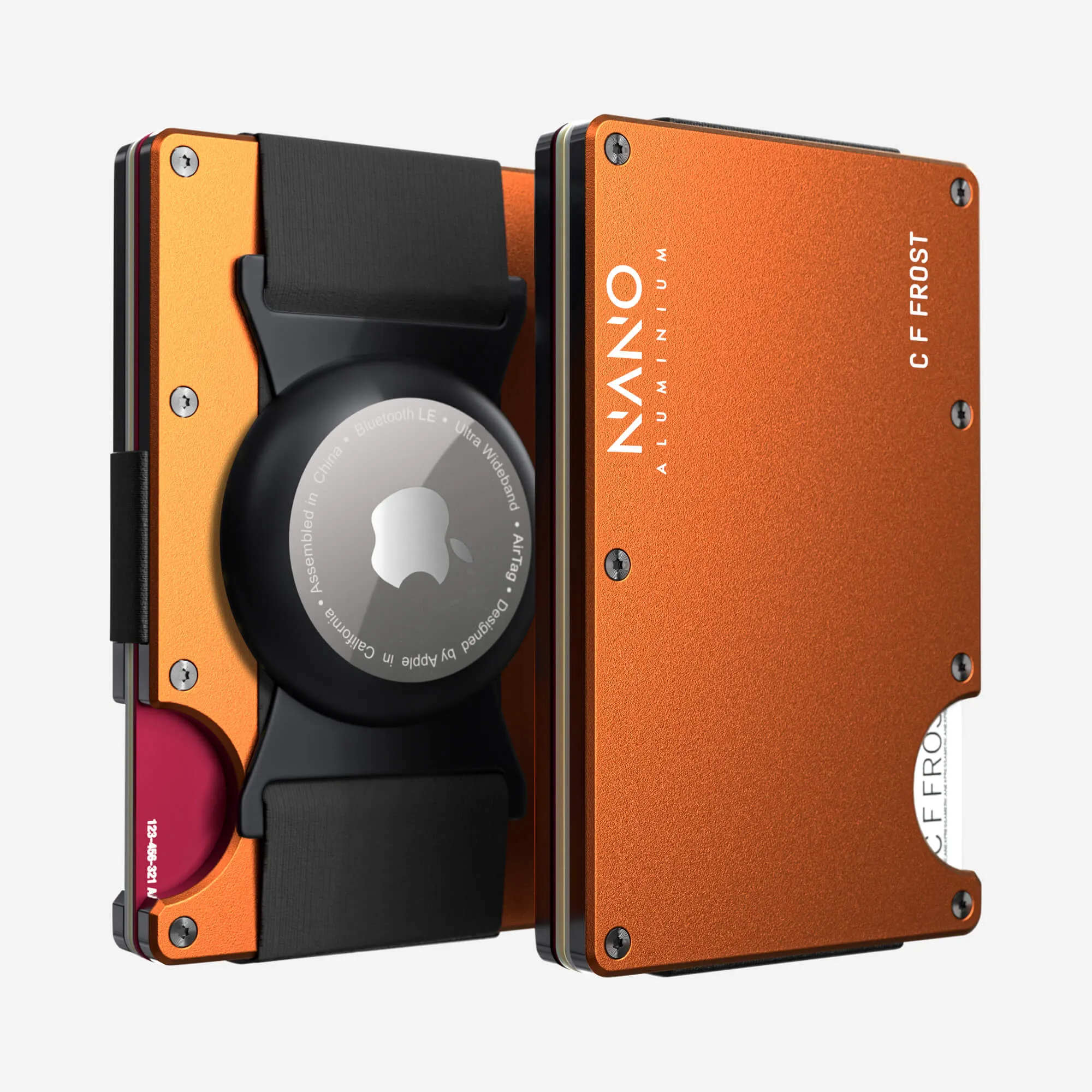 Best Seller Discount Personalised Airtag Cash Strap Wallet (Ventura Orange)
