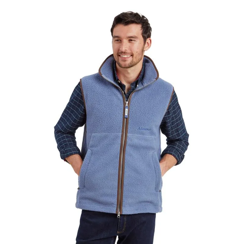 Schoffel Oakham Retro Mens Fleece Gilet - Vintage Navy Weekend Sale Special