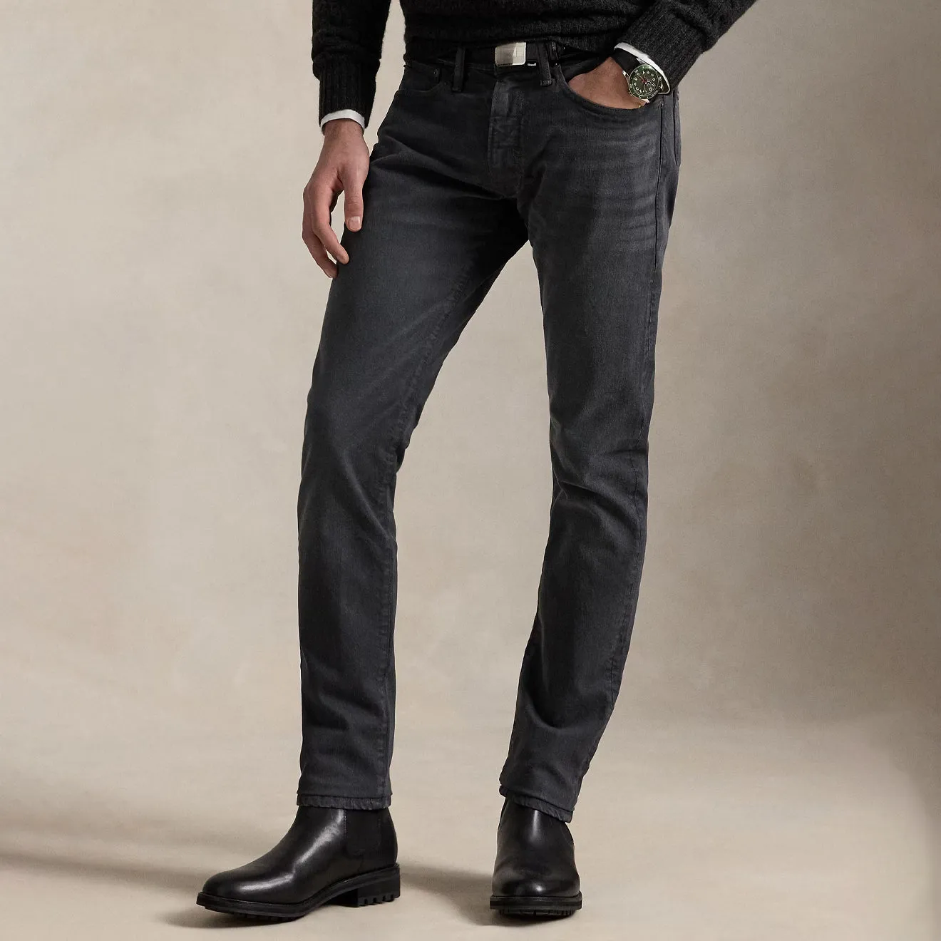 Polo Ralph Lauren Sullivan Slim Polo Pony Stretch Jean Mechanic Grey Perfect Gift Sale Limited Stock Hot Deal
