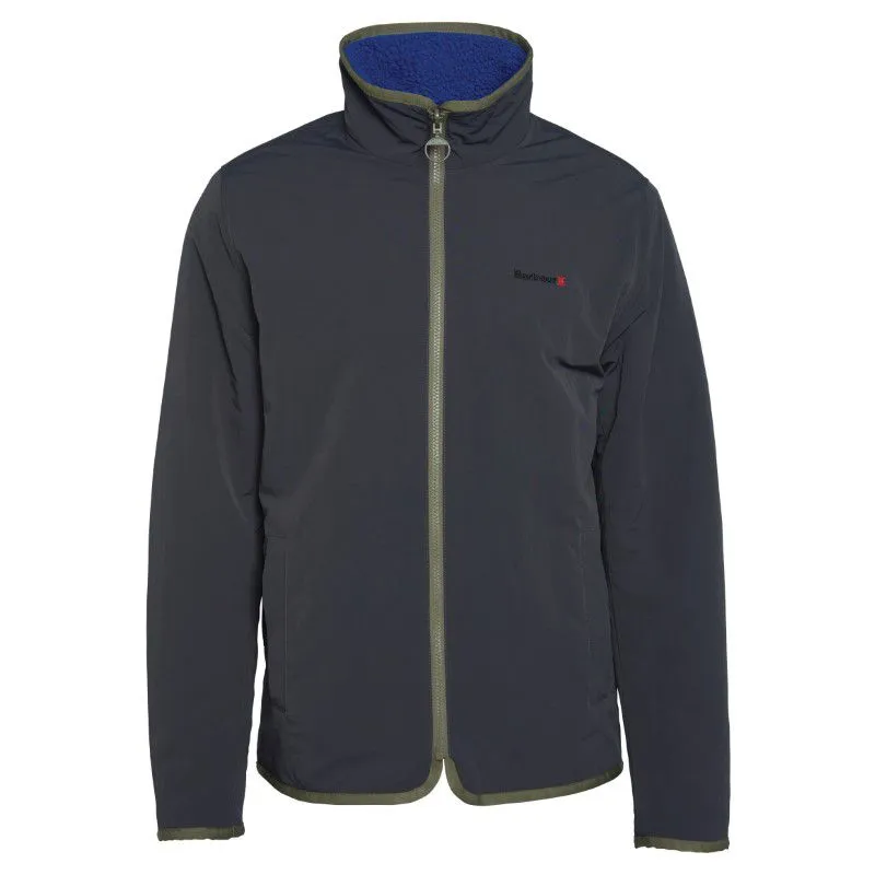 Barbour Tarn Reversible Mens Fleece Jacket - Black Carbon Limited Stock Offer