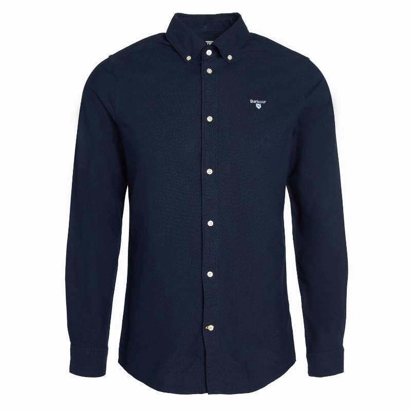 Barbour Oxtown Mens Tailored Shirt - Navy Flash Sale Alert Mega Savings Now