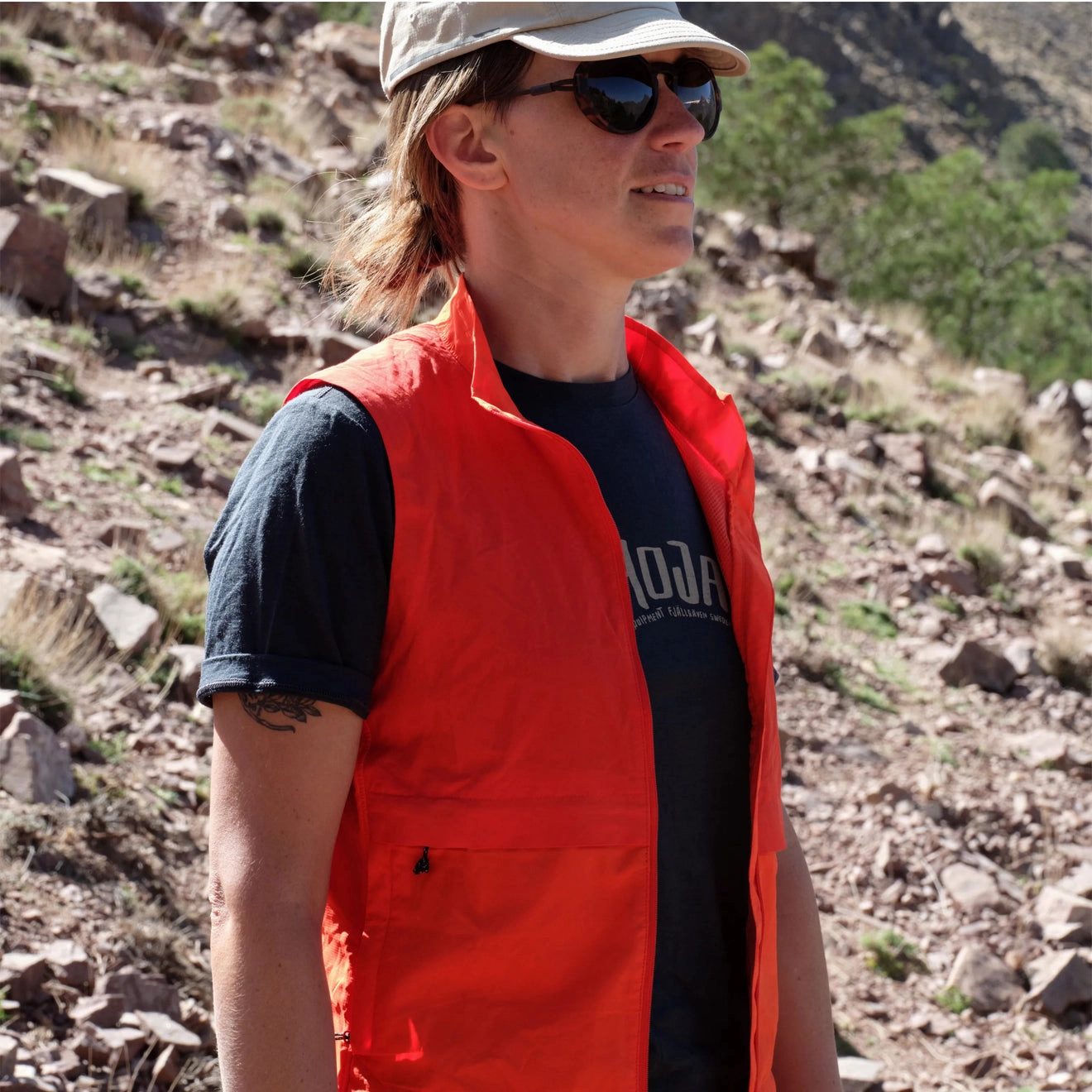 Weekend Flash Offer Fjallraven Womens Hoja Adventure Vest Flame Orange