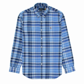 Polo Ralph Lauren Custom Fit L/S Check Shirt Blue Multi Today Only Steal