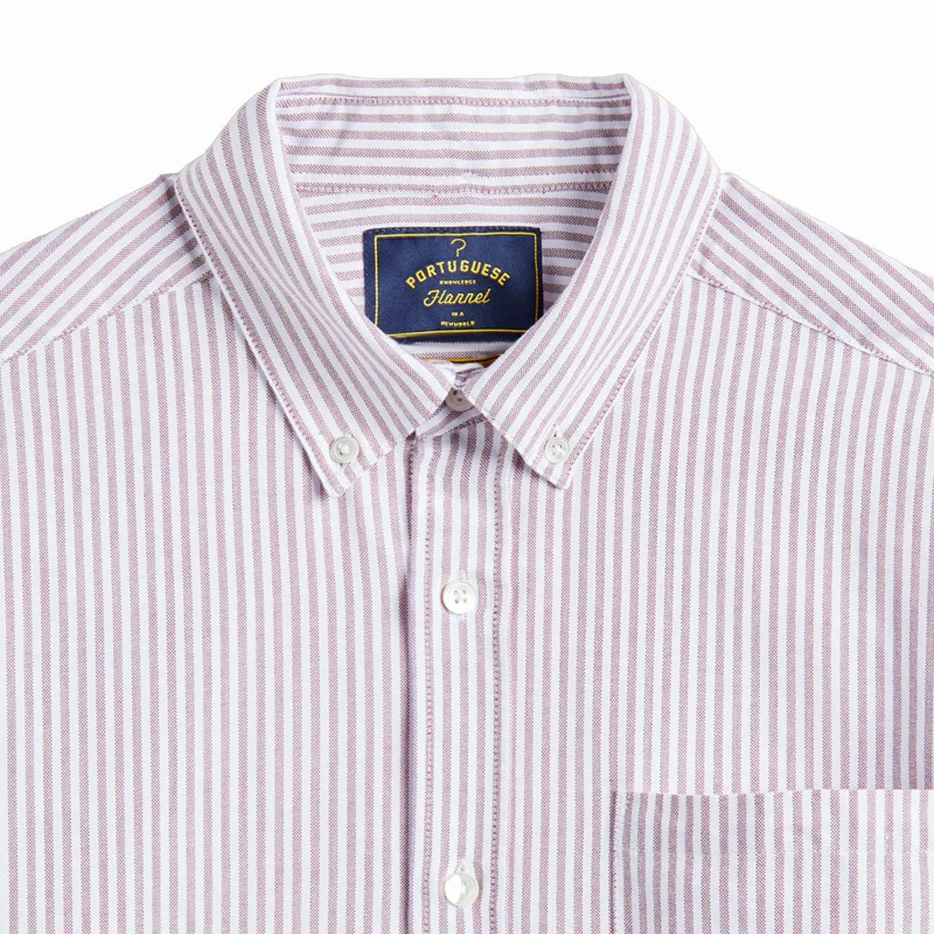 Today Only Offer Portuguese Flannel Belavista Stripe L/S Shirt Bordeaux