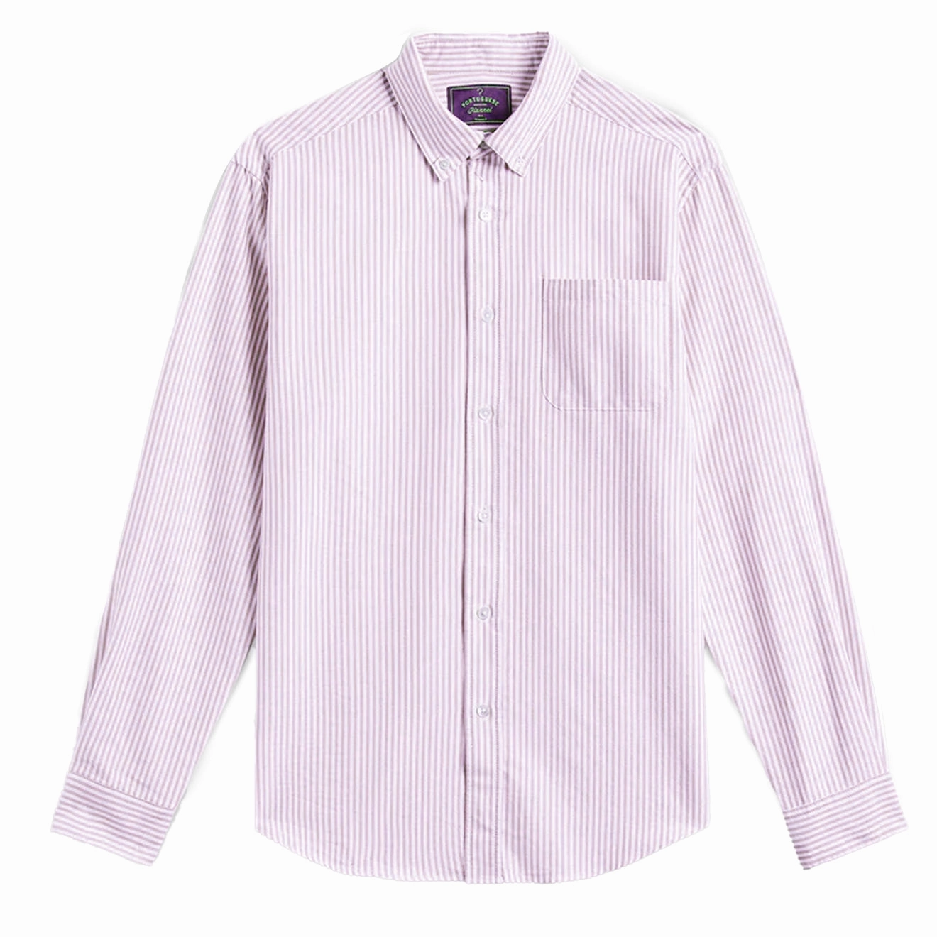 Clearance Event Portuguese Flannel Belavista Stripe L/S Shirt Bordeaux