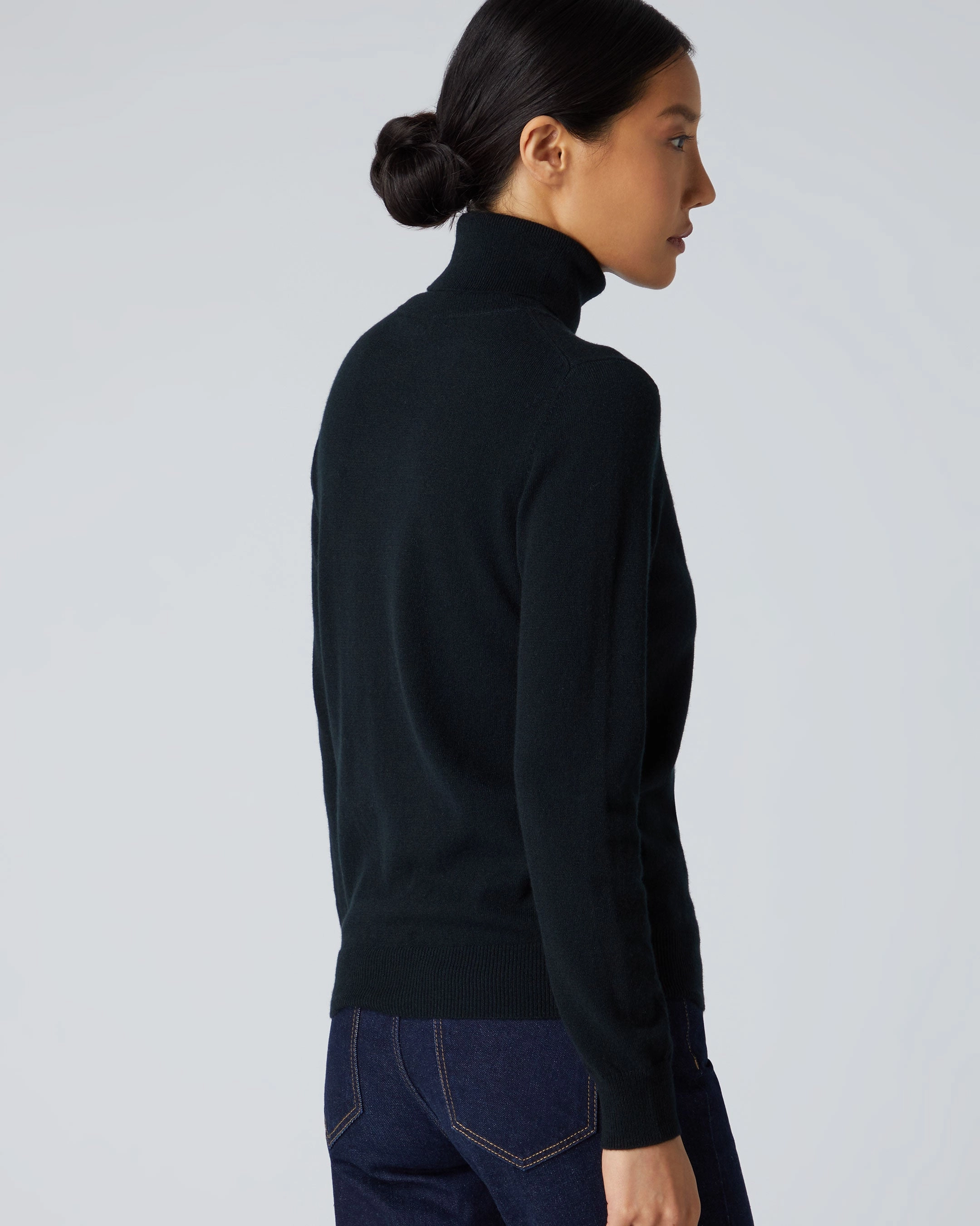 Todays Special Picks Women'S Luna Roll Neck Cashmere Jumper Black