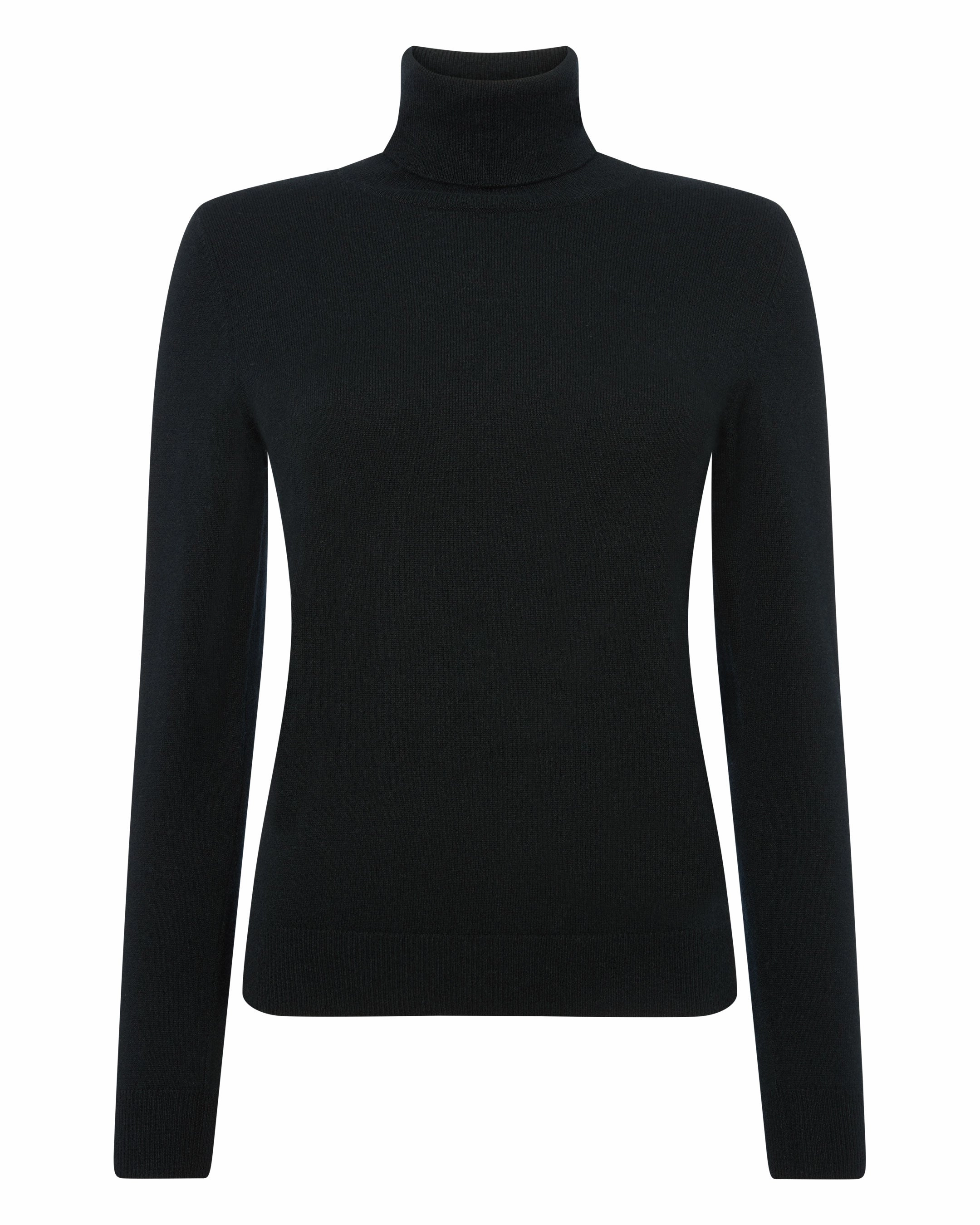 Women'S Luna Roll Neck Cashmere Jumper Black Todays Steal Weekend Specials