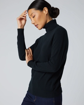 Women'S Luna Roll Neck Cashmere Jumper Black Surprise Discount Today