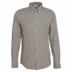 Barbour Darnick Tailored Mens Shirt - Olive Shop the Best Deals
