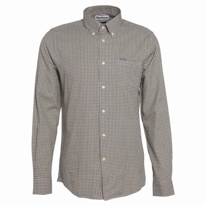Trending Offer Today Barbour Darnick Tailored Mens Shirt - Olive