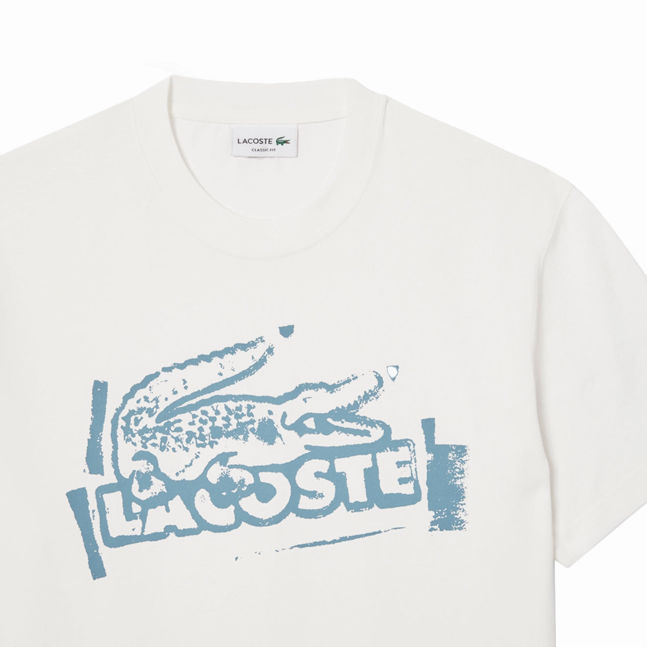 Best Deal Today Lacoste Crocodile Graffiti S/S Tee White