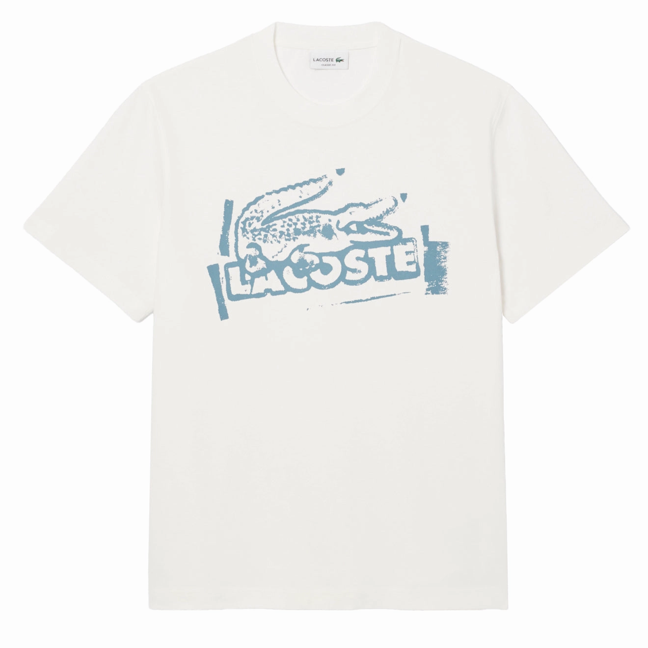 Lacoste Crocodile Graffiti S/S Tee White Grab It Before Gone Mega Hot Offer
