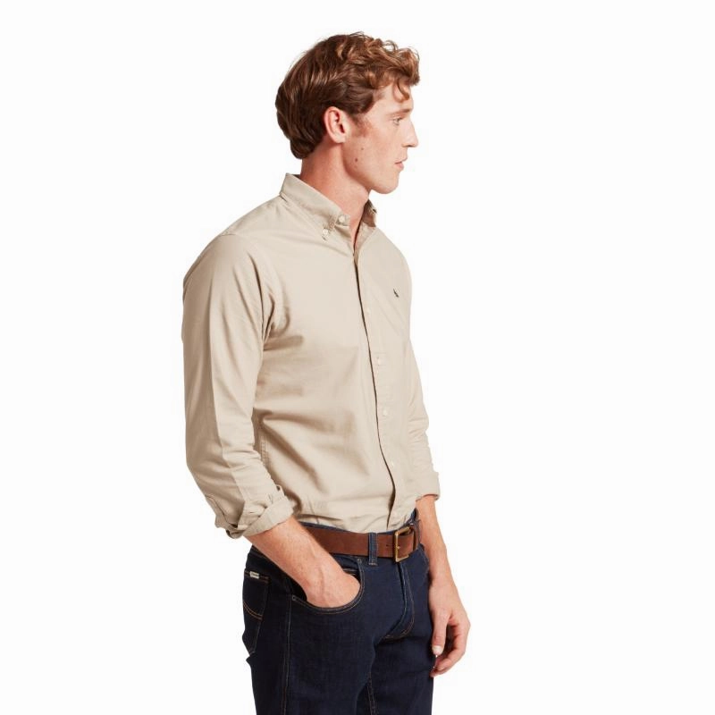 EndofWeek Deals Exclusive Online Offer Schoffel Cavendish Oxford Mens Shirt - Cobblestone