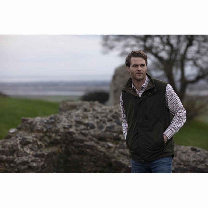 Clearance Blowout Instant Discount Alan Paine Westermoor Mens Softshell Gilet - Olive