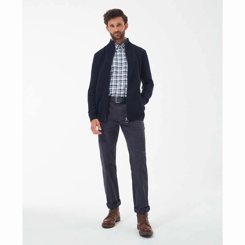 Mega Discount Today Barbour Nelson Essential Full Zip Mens Jumper - Navy