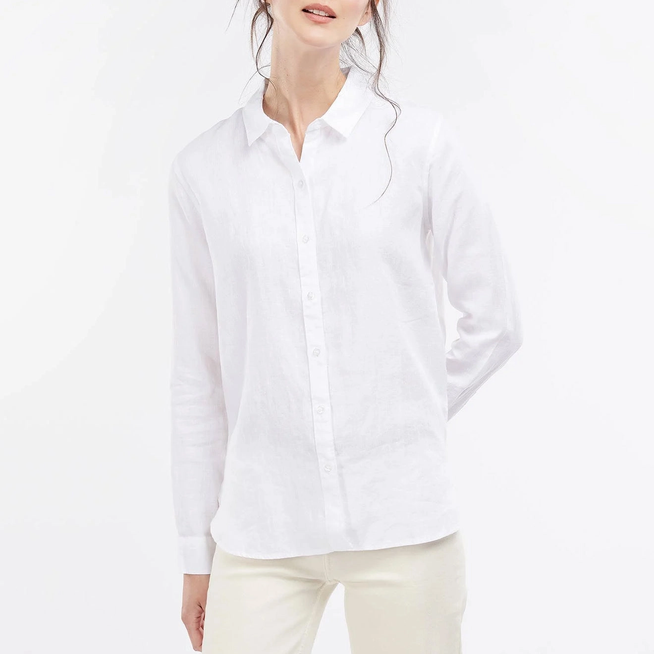 Limited Stock Deals Barbour Womens Marine Relaxed Shirt White