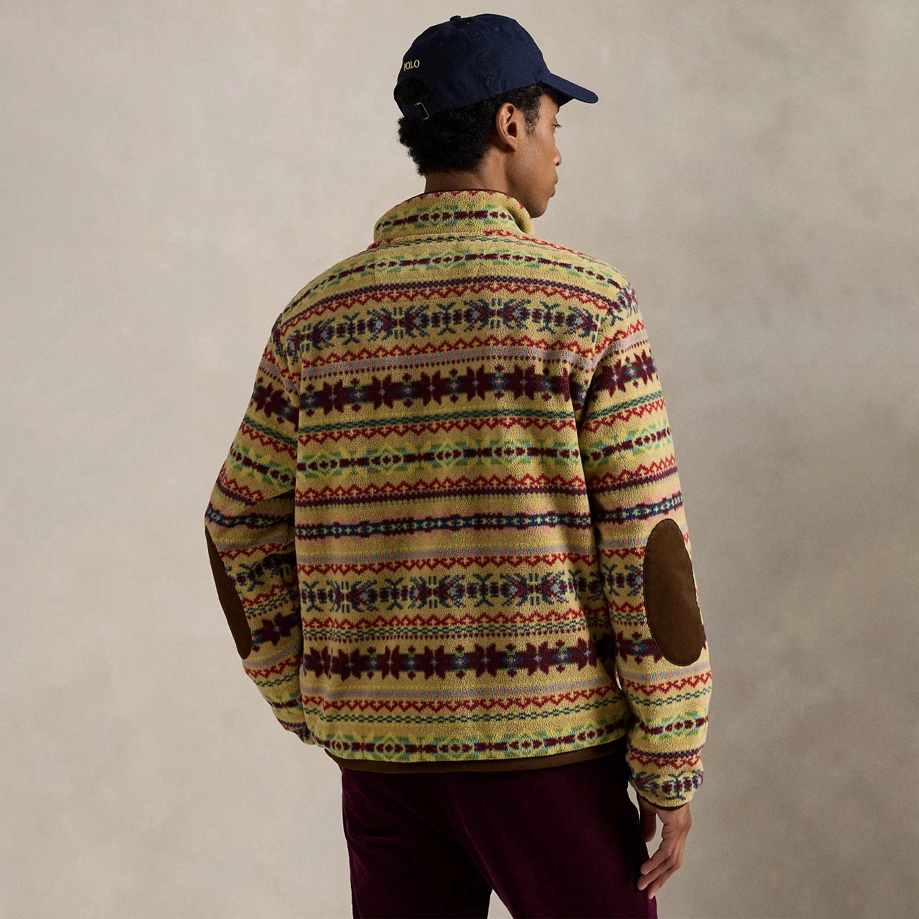 Shop Grab Offer Todays Special Savings Polo Ralph Lauren Fair Isle-Inspired Fleece Pullover Camel Combo