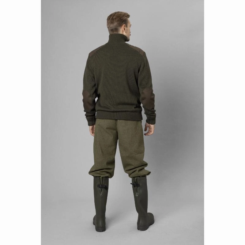 Exclusive Hot Pick Deal Frenzy Today Seeland Haze Seetex Windbreaker 1/4 Zip Mens Knit Jumper - Grizzly Brown
