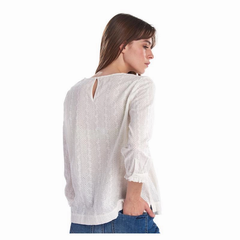 Barbour Robyn Ladies Shirt - Cloud Special Price Offer Trending Offer Today
