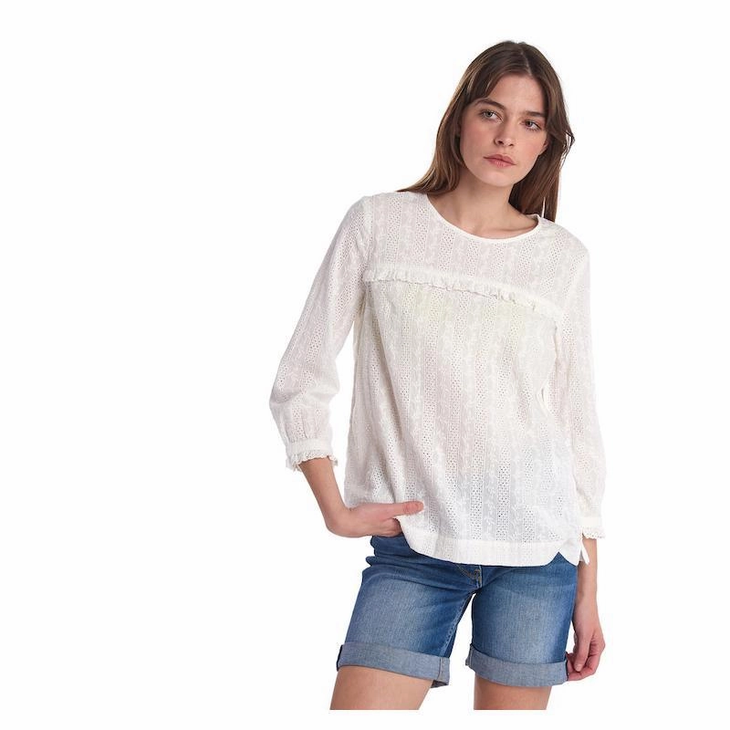 New Arrival Discount Barbour Robyn Ladies Shirt - Cloud