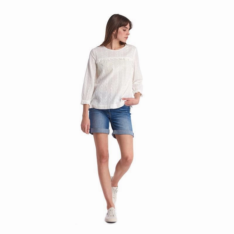 Barbour Robyn Ladies Shirt - Cloud Hot Pick Sale