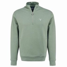 Barbour Rothley Half Zip Mens Jumper - Agave Green Instant Deal Today Todays Steal