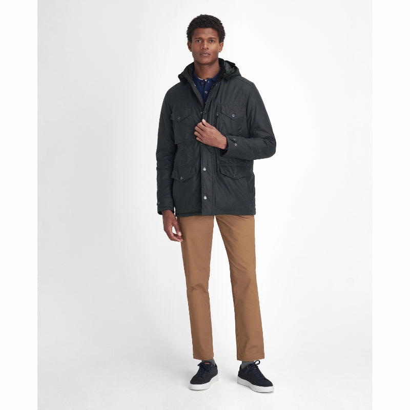 Dont Miss This Offer Save Today Only Barbour Winter Sapper Waxed Mens Jacket - Sage/Greenloch Tartan