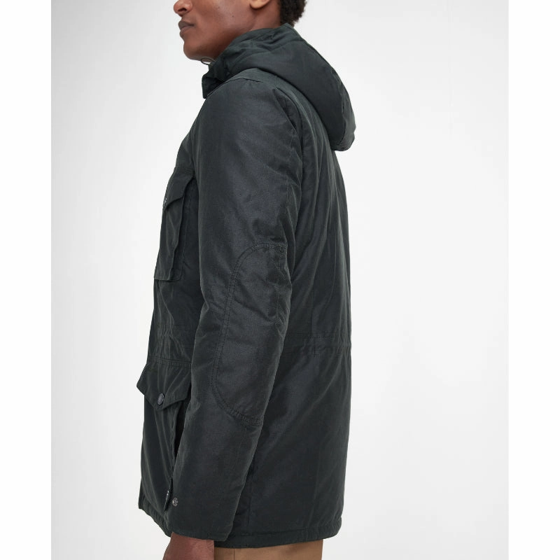 Best Seller Discount Barbour Winter Sapper Waxed Mens Jacket - Sage/Greenloch Tartan