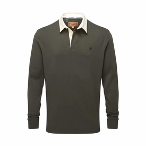 Schoffel Porthallow Mens Rugby Shirt - Peat Green Best Seller Deal Hot Offer Inside