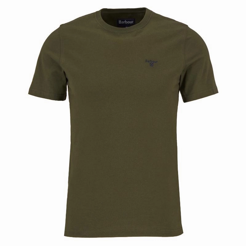 Special Deal Frenzy Shop Save Today Barbour Essential Sports Mens T-Shirt - Mid Olive