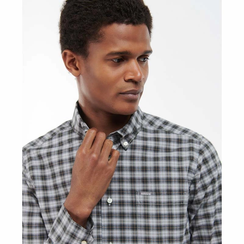Barbour Lomond Tailored Mens Shirt - Greystone Clearance Sale Now Mega Discount Event