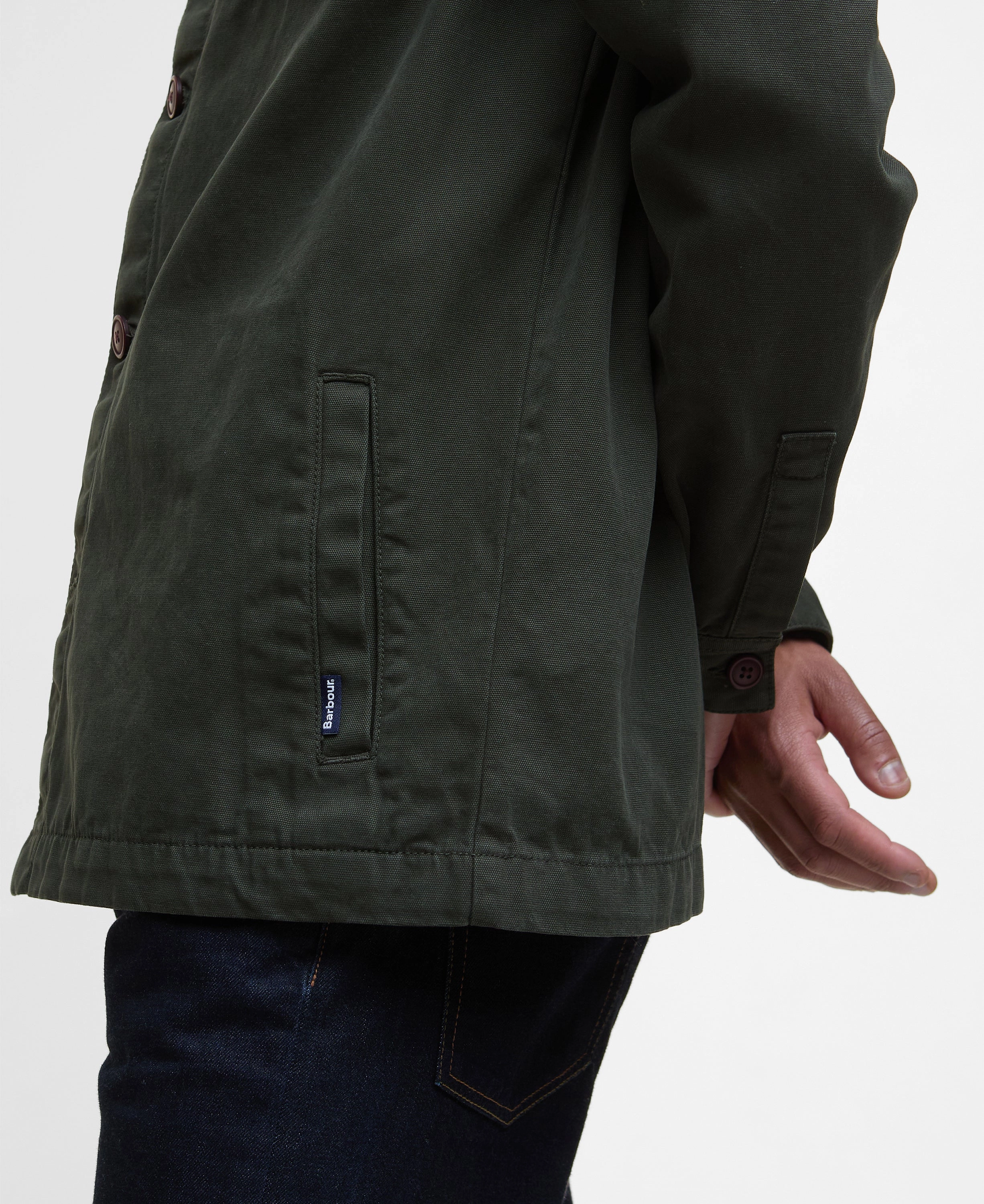 Barbour Tailored Washed Mens Overshirt - Forest MustHave Deals Hot Offer Inside