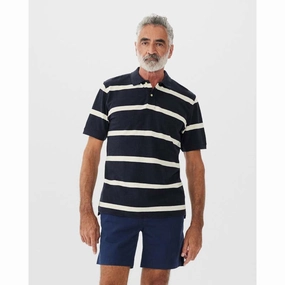 Special Price Today R.M.Williams Rod Mens Polo Shirt - Navy Cream