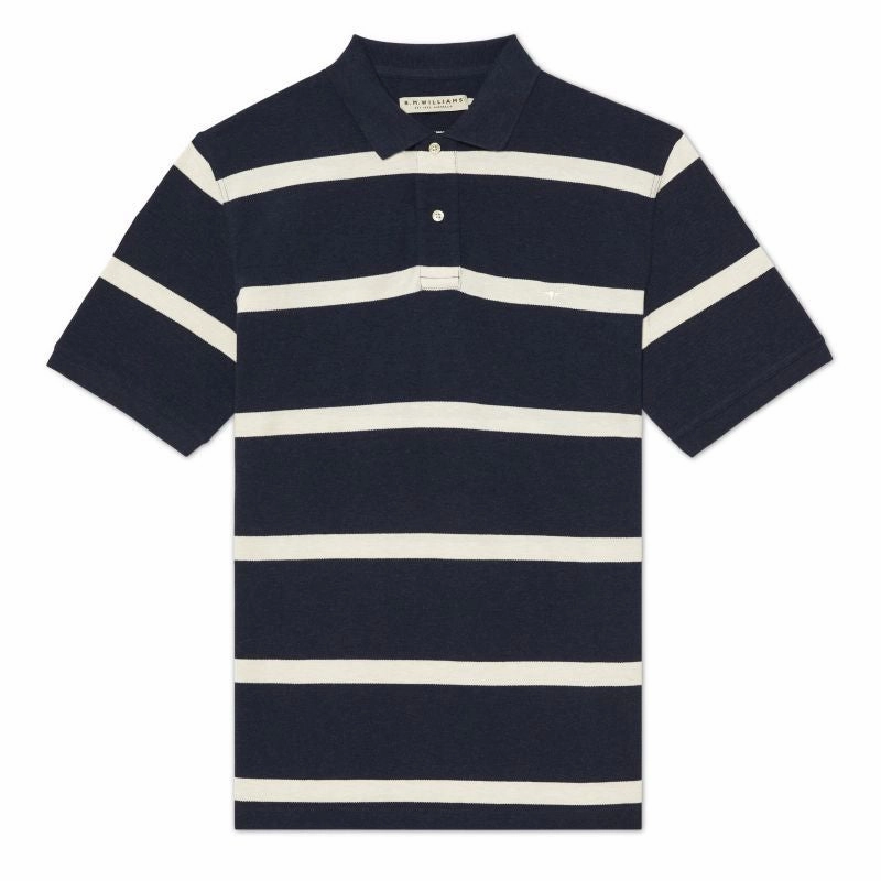 R.M.Williams Rod Mens Polo Shirt - Navy Cream Limited Stock Offer Hot Offer Frenzy