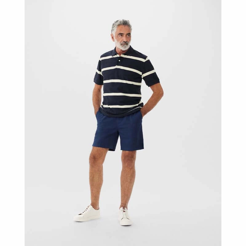 R.M.Williams Rod Mens Polo Shirt - Navy Cream Save Today Event