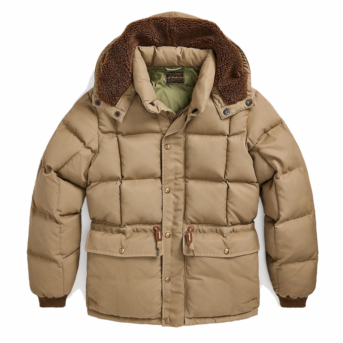 Rrl By Ralph Lauren Quilted Hooded Jacket Vintage Khaki Big Savings Event