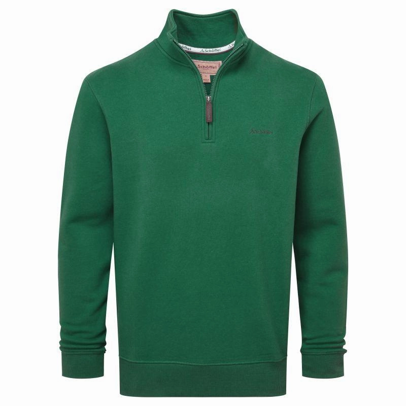 Schoffel St Merryn Mens 1/4 Zip Sweatshirt - Racing Green Online Deal Frenzy Grab It Fast