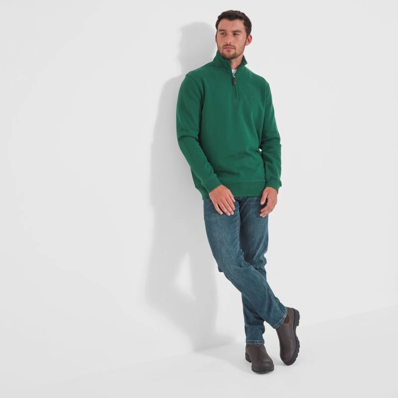 Today Only Discount Hot Pick Deal Schoffel St Merryn Mens 1/4 Zip Sweatshirt - Racing Green