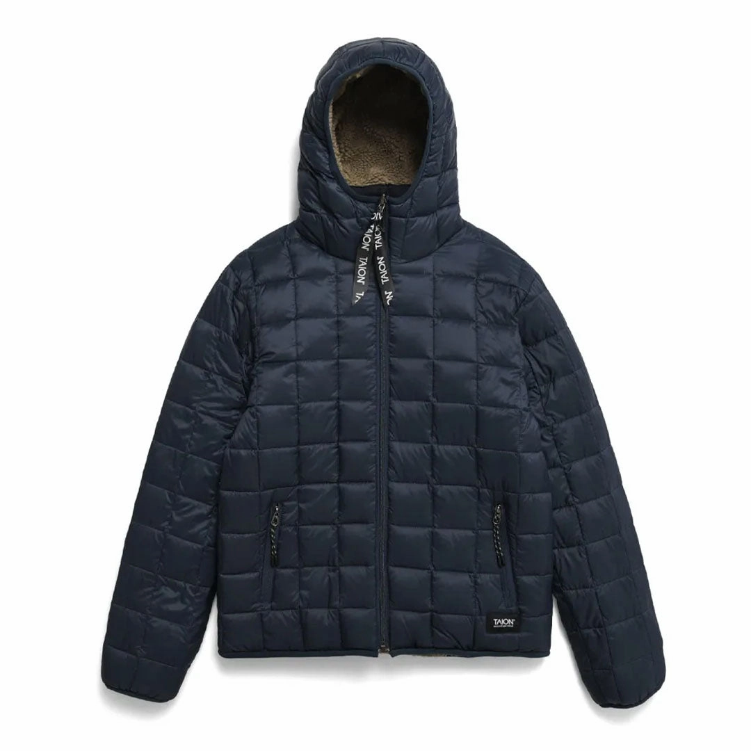 Today Only Hot Sale Exclusive Hot Pick Taion Mountain R/S Down X Boa Hoodie Dark Navy / Beige