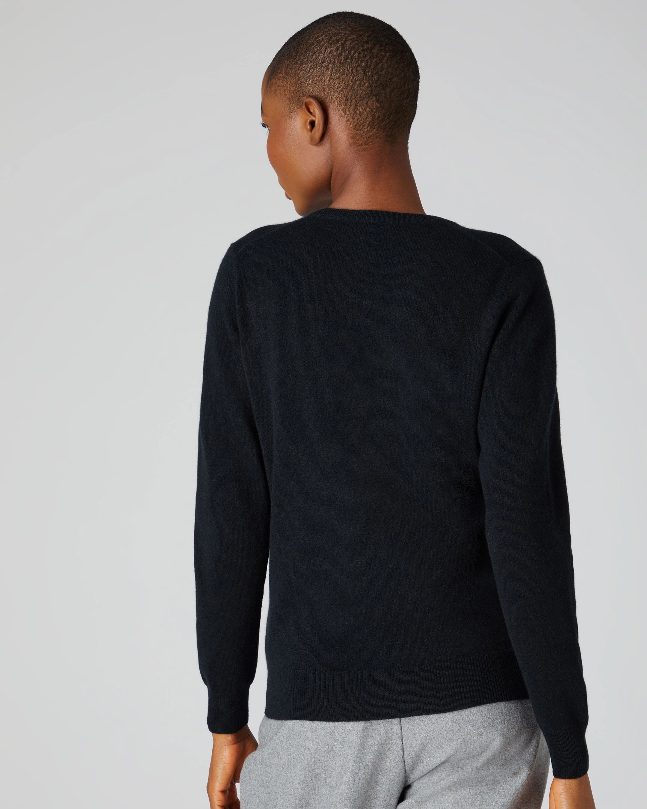 Women'S Phoebe V Neck Cashmere Jumper Black Hot Pick Deal