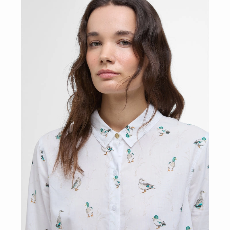 Barbour Safari Ladies Shirt - Duck Print Sweet Deal Today Best Seller Discount