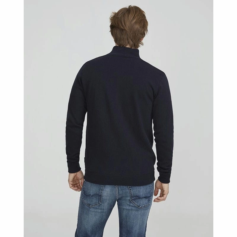 Limited Stock Deals Trending Now Offer Holebrook Stellan Windproof Mens Merino 1/4 Zip Jumper - Navy