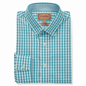 Limited Edition Offer Hot Discount Deal Schoffel Harlyn Tailored Mens Shirt - Sea Blue