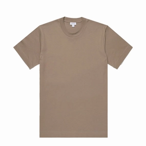 Instant Deal Today Last Chance Offer Sunspel Heavy Weight S/S Crew Tee Dark Stone