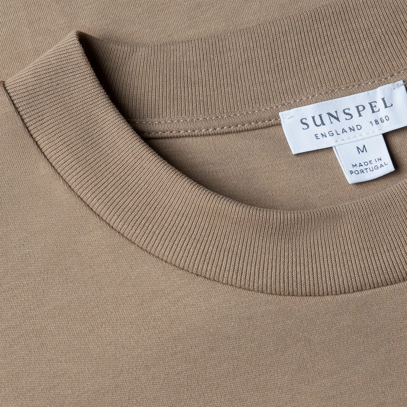 Sunspel Heavy Weight S/S Crew Tee Dark Stone Big Hot Sale