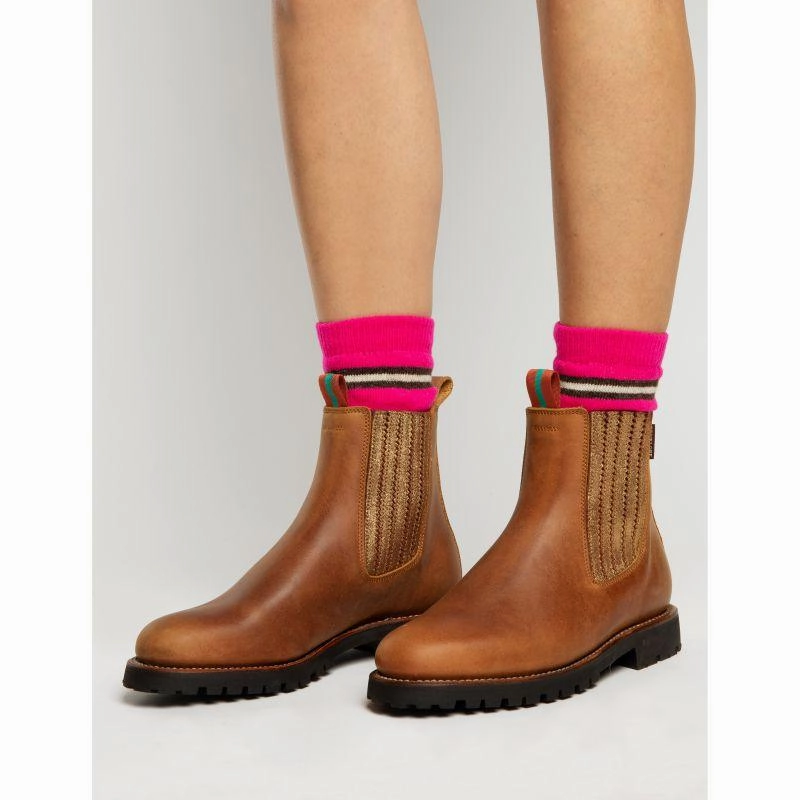 Penelope Chilvers Oscar Ladies Leather Boots - Caramel/Bronze Dont Miss This Deal